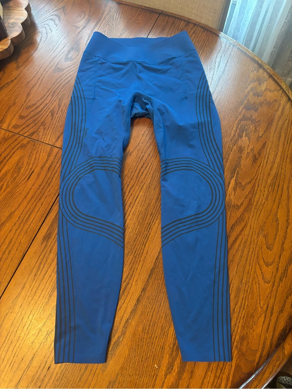 Fanka body sculpt power leggings blue size M compression athletic